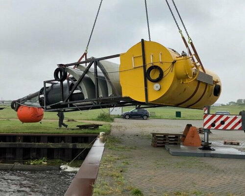 sustainable power company slow mill installs first floating tidal turbine in the netherlands