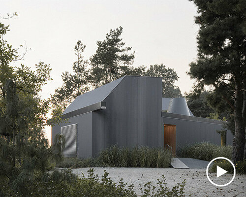 UGO architecture builds steel-clad holiday house next to tranquil lake in poland