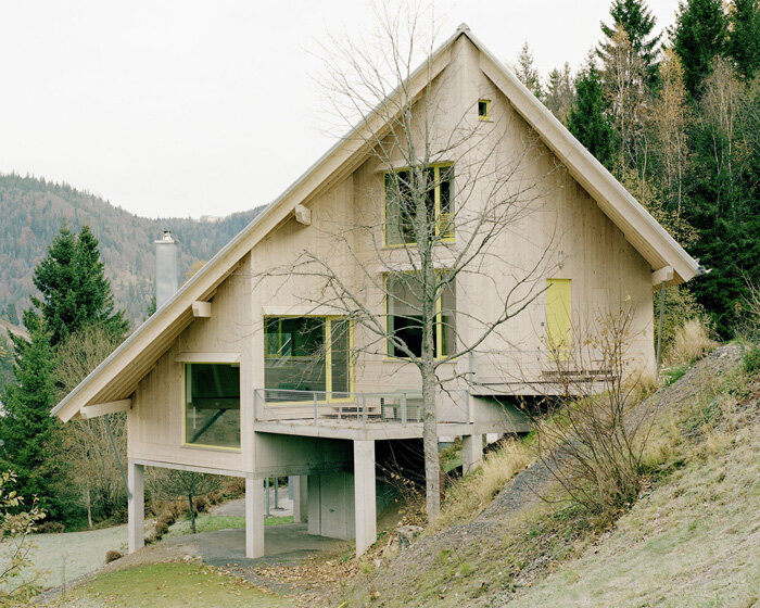 playful 'spatial situations' form wooden vacation house in germany's black forest