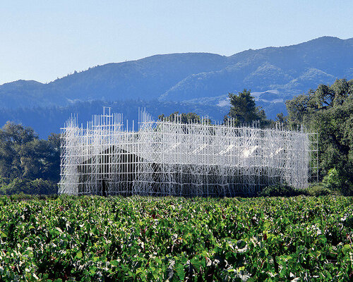 atelier jørgensen's trailside winery is a constructivist abstraction of the napa valley barn