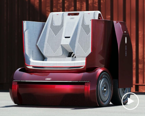 concept 4-seater AUDI vista folds and transforms into a segway for city riding