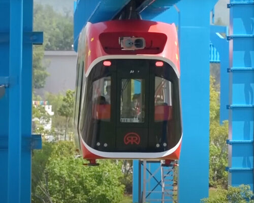 china unveils new 'sky train' that runs on magnetic tracks, power-free