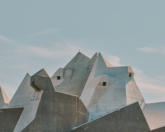 david altrath captures brutalist 'mariendom' church with crystal-like roof in neviges, germany