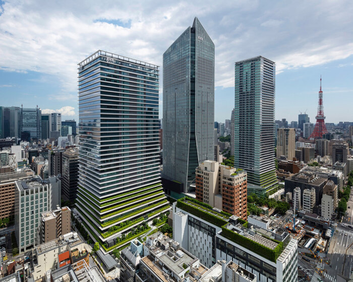 ingenhoven architects completes 'vertical garden city' with two towers in tokyo