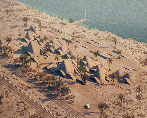 camouflaged kapar volumes emerge from arid irani landscape in undulating chabahar resort