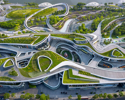 laguarda.low architects weaves undulating green roofs along shenzhen waterfront