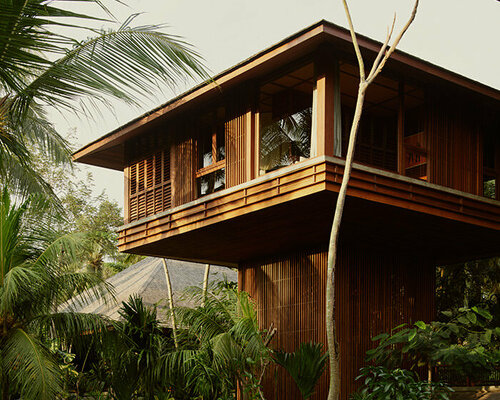 lost lindenberg guest collective weaves landscape of elevated treehouses into lush bali jungle