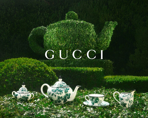 gucci décor collection occupies an eclectic 'garden of delights'