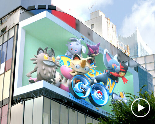 pokémon go takes over digital billboard in tokyo with delightful 3D pop-out ad