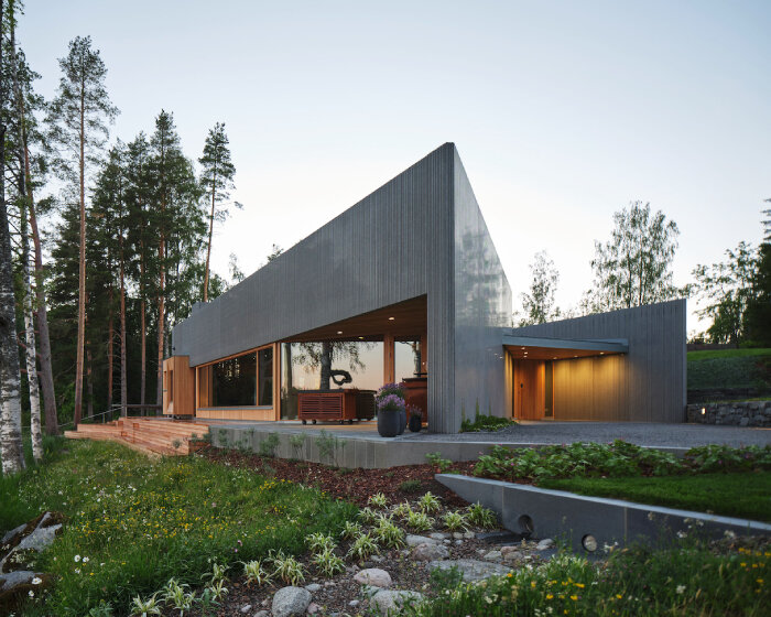 serlachius museums’ art sauna bonds concrete, stone, & wood for sauna culture in finland