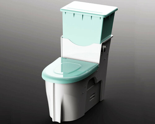 low-cost toilet ‘sandi’ flushes using sand for a waterless restroom solution