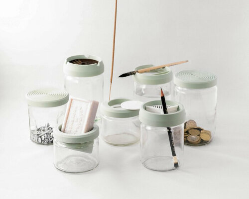 extrude.studio upcycles glass jars into multifunctional object holders