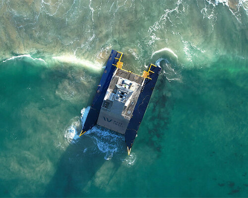 floating blowhole generator converts ocean wave energy into zero-emissions electricity