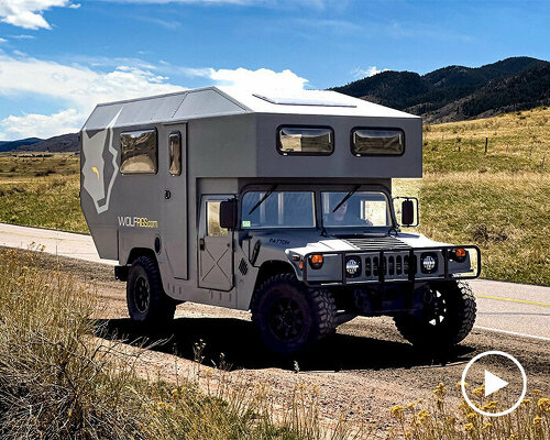 wolf rigs transforms military hummer H1 into overland comfort castle 'patton'