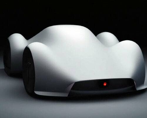 AI produced concept ‘apple car’ from description ‘minimalist sports car inspired by macbook’