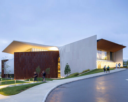 college of the holy cross receives cross-shaped arts center by diller scofidio + renfro