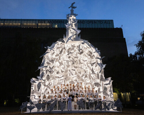 es devlin draws 243 endangered species for her illuminated dome ‘come home again’