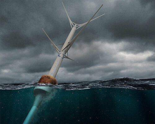 floating contra-rotating wind turbine delivers twice the energy of today's largest turbines