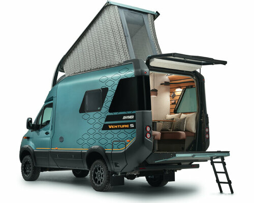 solar-powered ‘hymer venture S’ is a luxurious motorhome with mercedes-benz chassis