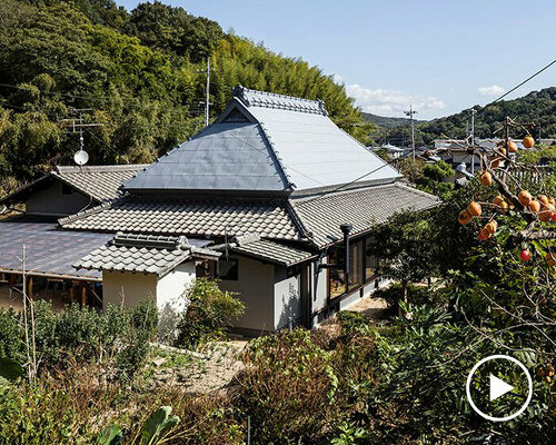 old japanese minka with metal thatched roof is transformed into a home and ceramic studio