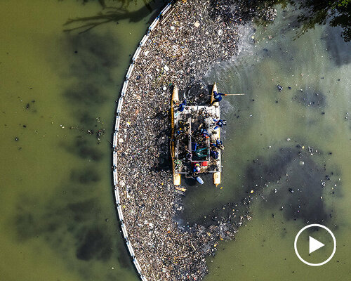 'trashboom' floating barrier prevents tons of plastic from ending up in oceans