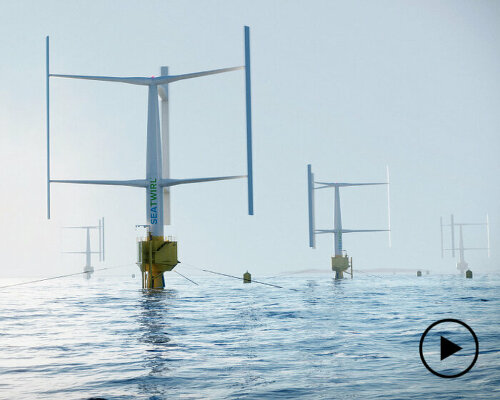 offshore floating wind turbine ‘seatwirl’ stores kinetic energy to stabilize voltage