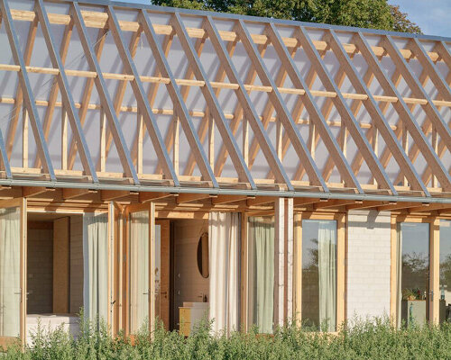 sigurd larsen tops weekend home in german countryside with clear glass gable roof