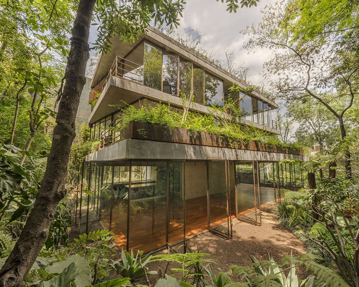 vertebral hides its 'casa erasto' among a bucolic plot in mexico city