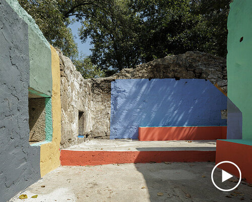 vibrant color gradients and patterns bring neglected urban footpaths to life in portugal