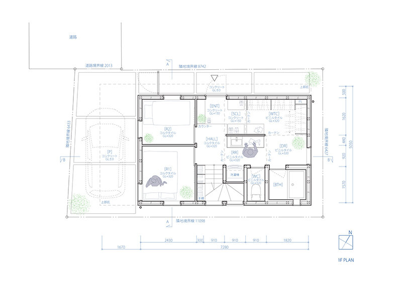 tokyo house is dotted with an 'ichimatsu' pattern of small windows