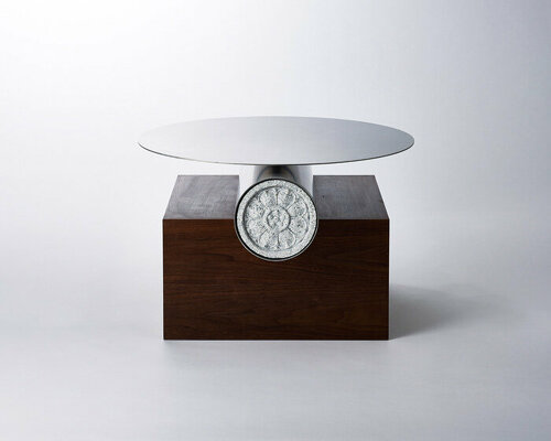 jung hoon lee blends traditional korean motifs into modern wood and steel furniture series