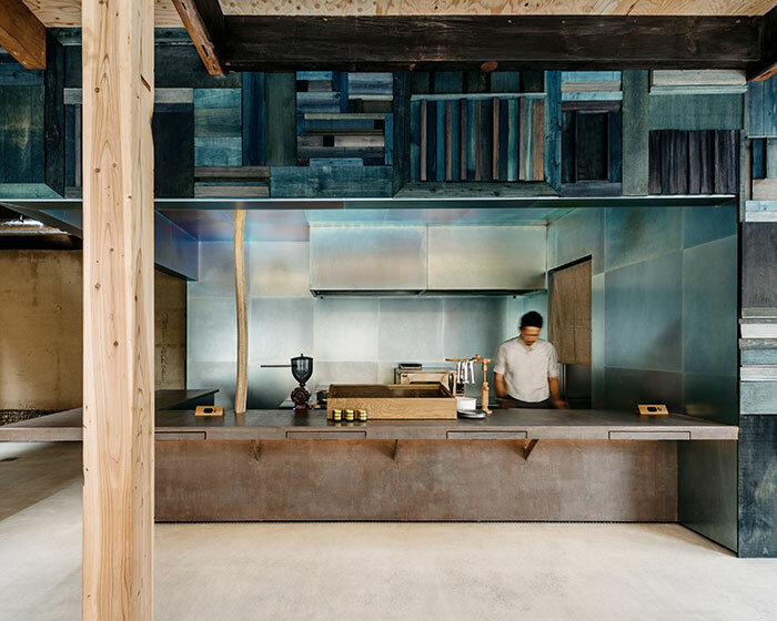 craftsman's handiwork plays with industrial touches within cozy stopover in kyoto city