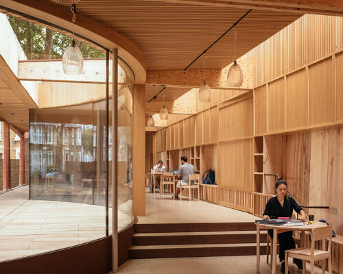 east london's lea bridge library receives contemporary extension by studio weave