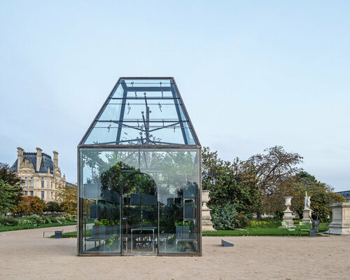 studio odile decq completes a 'green pavilion' greenhouse in paris