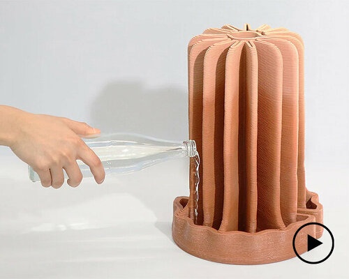 jiaming liu 3d prints non-electric humidifier out of recycled industrial waste