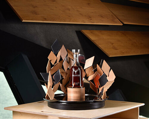 kengo kuma's kintsugi sculpture encases rare 48-year dalmore whisky