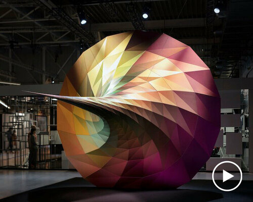 we+’s sizeable vortex installation boasts dynamic, iridescent colors