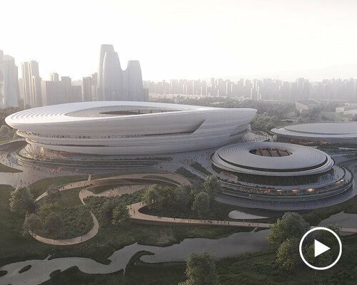 zaha hadid architects' terraced stadium echoes hangzhou tea farms