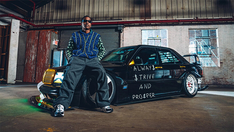 A$AP rocky unveils 'need for speed' mercedes-benz 190E