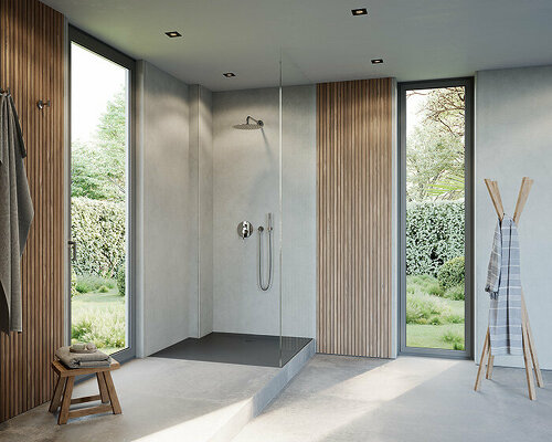 duravit invents custom sustano shower from marble-powdered polyurethane