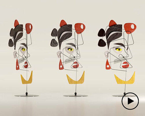 federico babina’s ambiguous portraits reconstruct cultural icons' identities with wire & voids