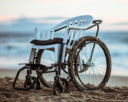 these retrofitted plastic chairs address basic mobility needs in developing countries