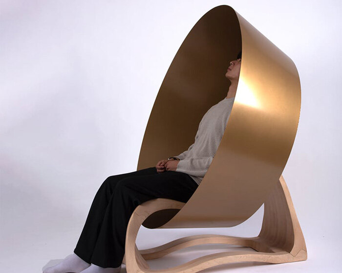 lee ye chan's meditation chair reverberates soothing wavelengths like a tibetan singing bowl