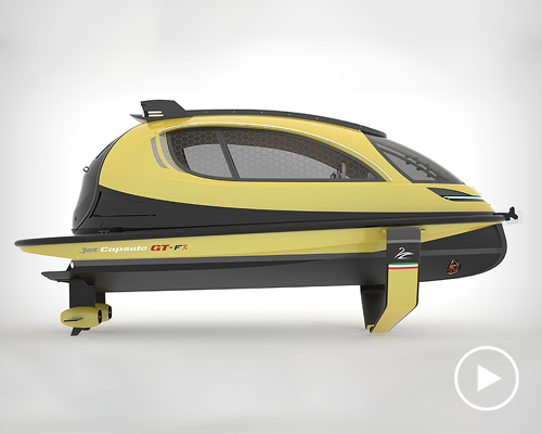 pierpaolo lazzarini unveils jet capsule GT-F, a 'flying spaceship' with customizable interiors