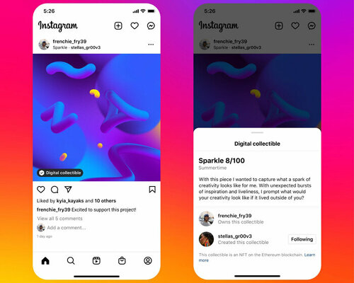create & sell your own NFTs on instagram: meta introduces new platform tools
