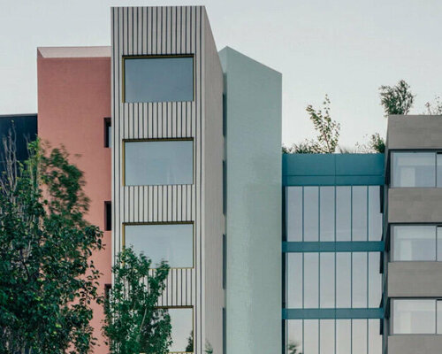 neiheiser argyros revives run-down office building in athens with multicolored compositions