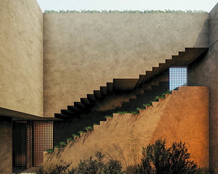 courtyards & terraces by OODA bring nature into cloister-like residential complex in portugal