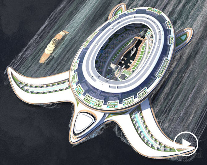 double the size of the colosseum, pierpaolo lazzarini’s pangeos terayacht is a floating city