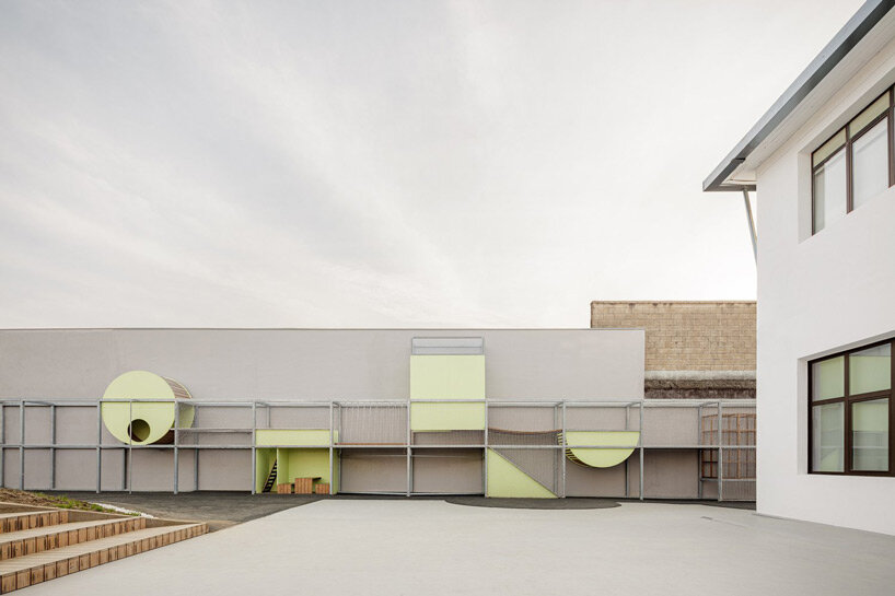 Geometric Activity Pods Welcome Young Students Into Renovated School ...