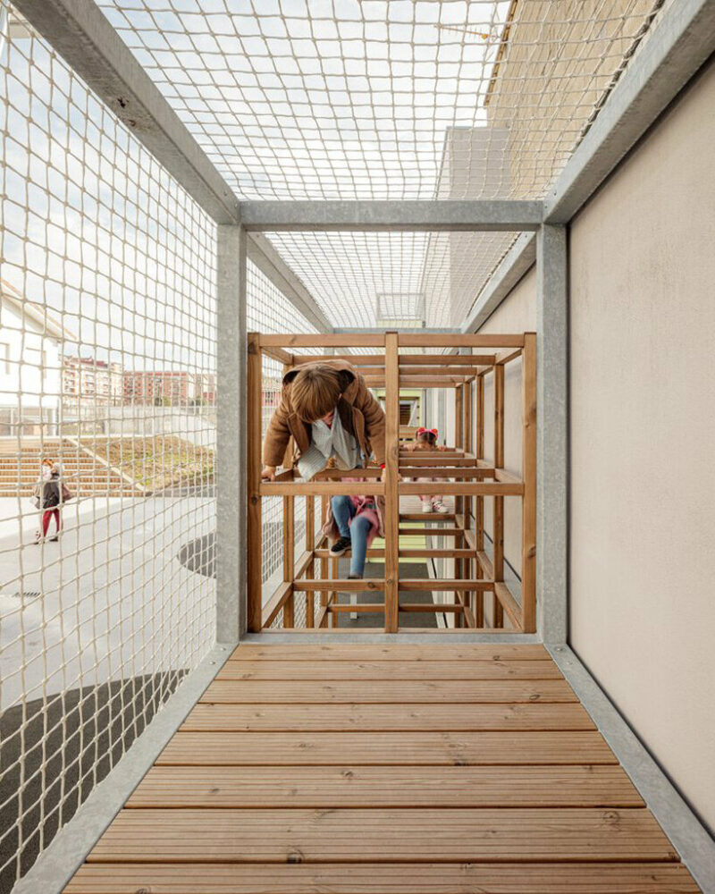 Geometric Activity Pods Welcome Young Students Into Renovated School ...